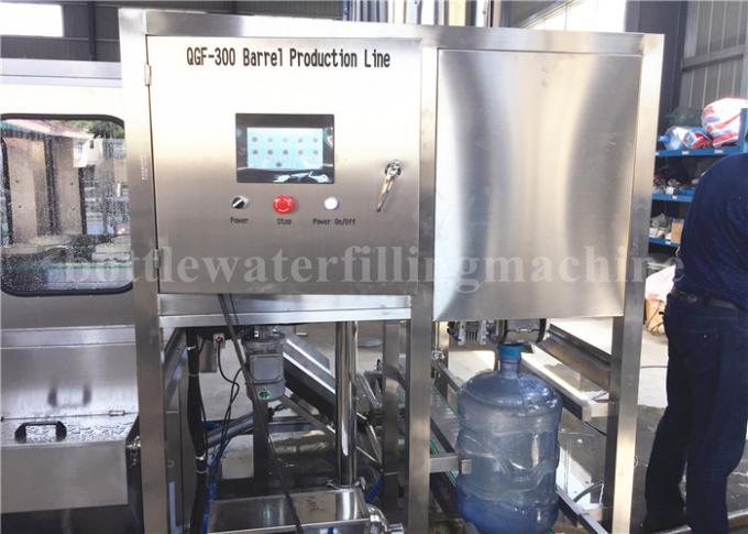 300BPH machine de remplissage de l'eau de 5 gallons, machine remplissante et de capsulage de lavage des bouteilles 1