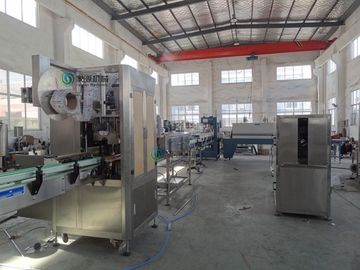 3Kw Curved Bottle Label Machine , Mineral Water Round Bottle Labeler Machines