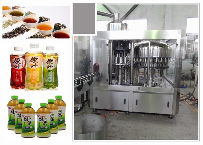 6.68kw Standard 3-In-1 Monoblock Tea Filling Machine With Perfect CIP System